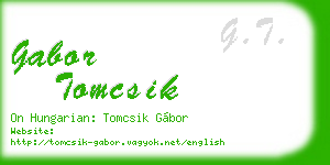 gabor tomcsik business card