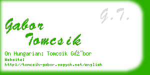 gabor tomcsik business card